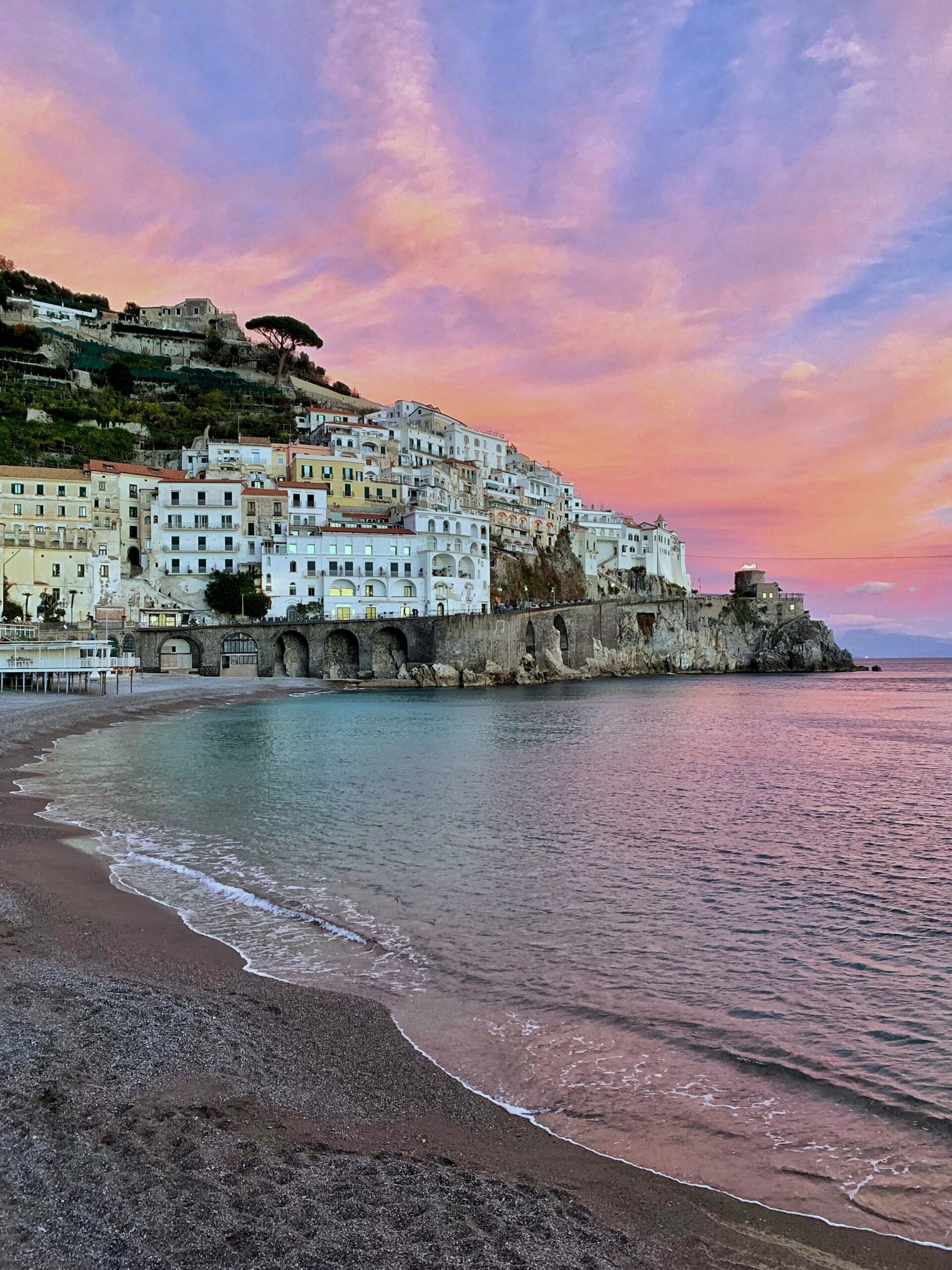 Прогулка вокруг Амальфи после рождества