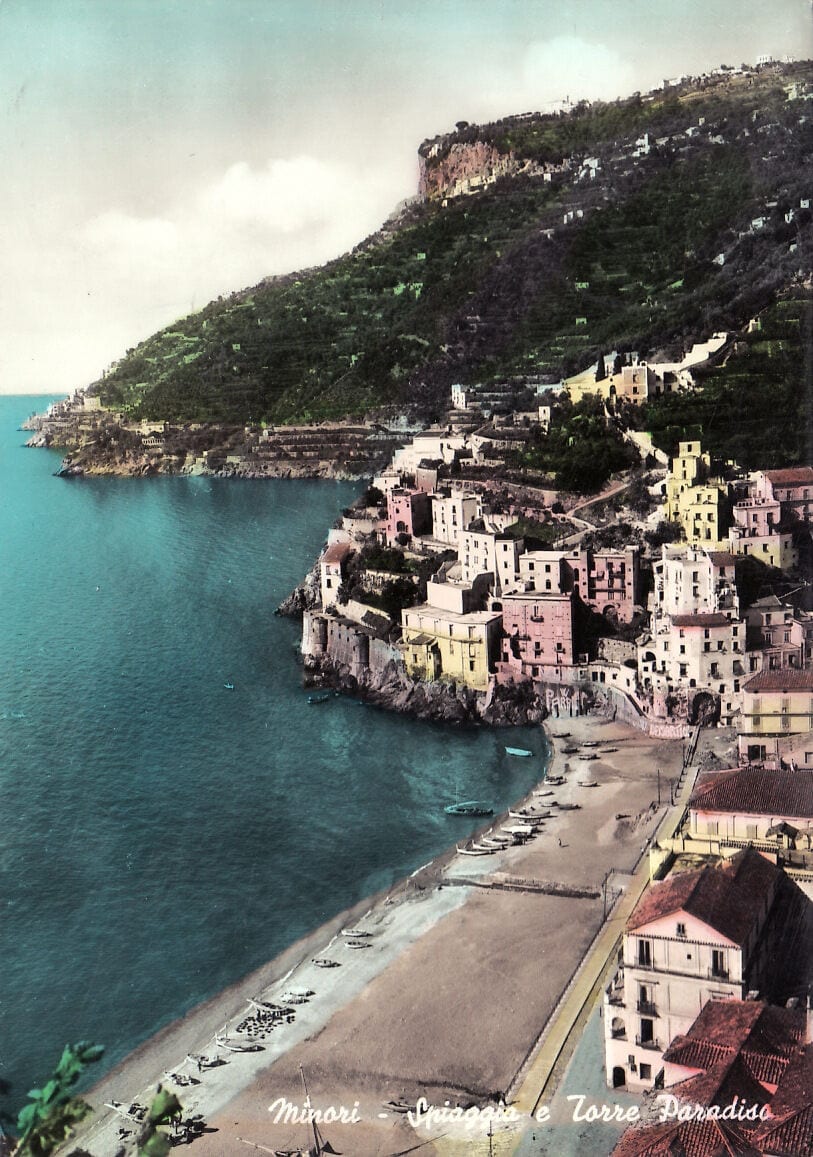 Minori. View from Torre Paradiso. 1954