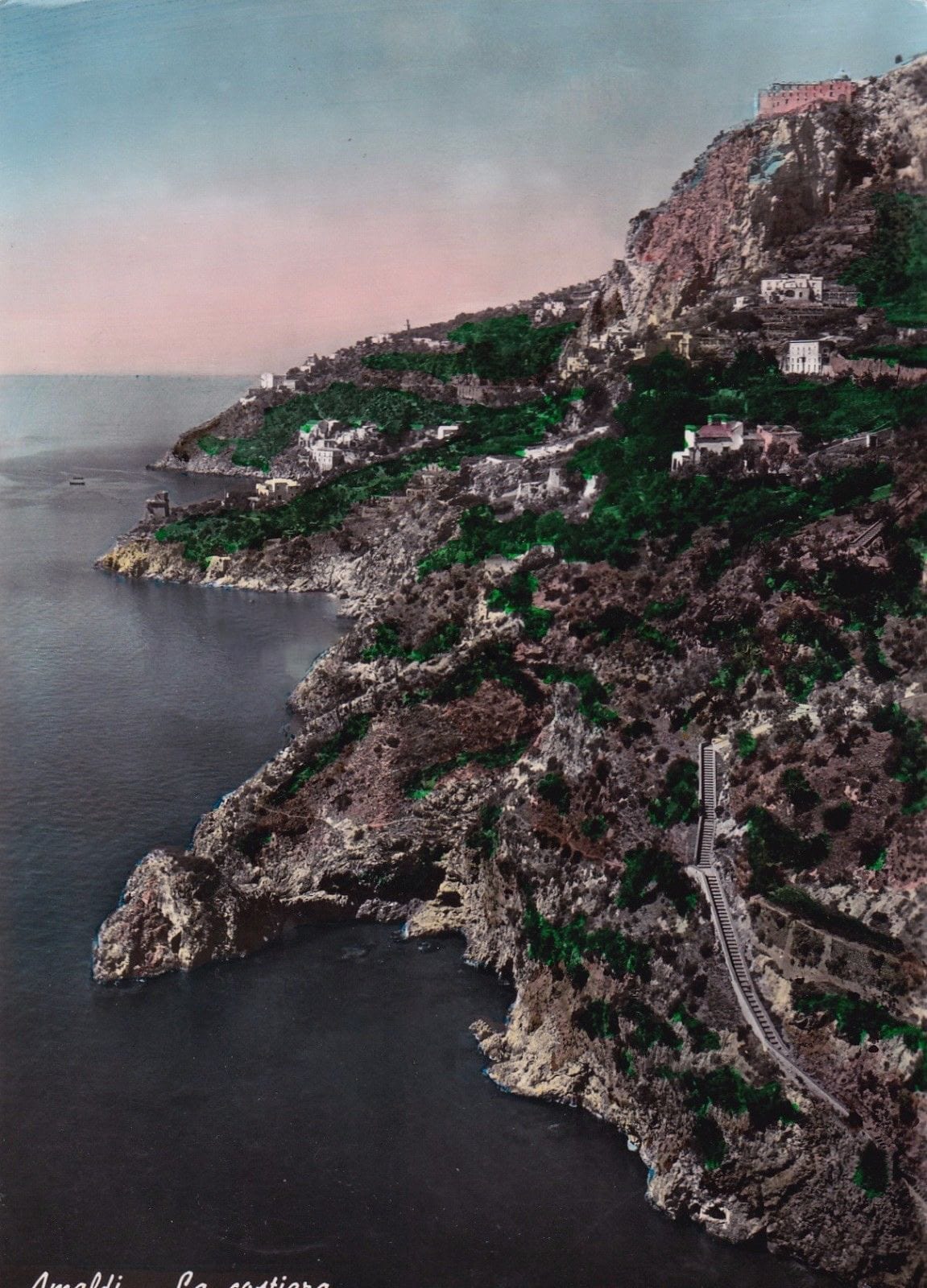 Амальфи. Вид на побережье в 1953м году