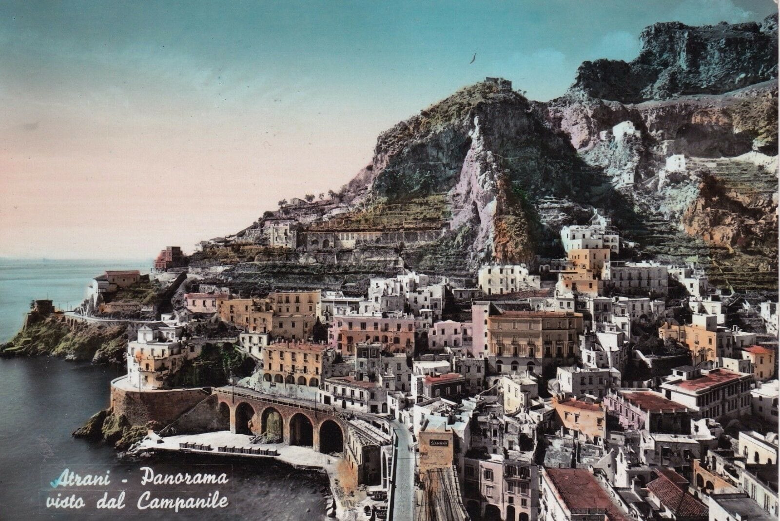 View of Atrani from the city bell tower 1959.